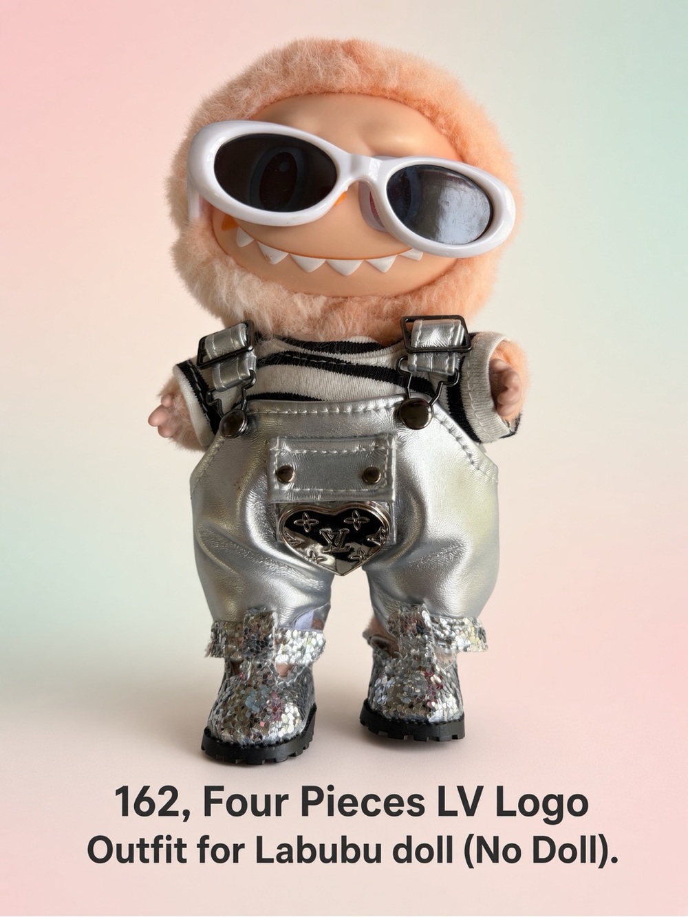 162,Four Pieces LV Logo Outfit for Labubu doll(No Doll)
